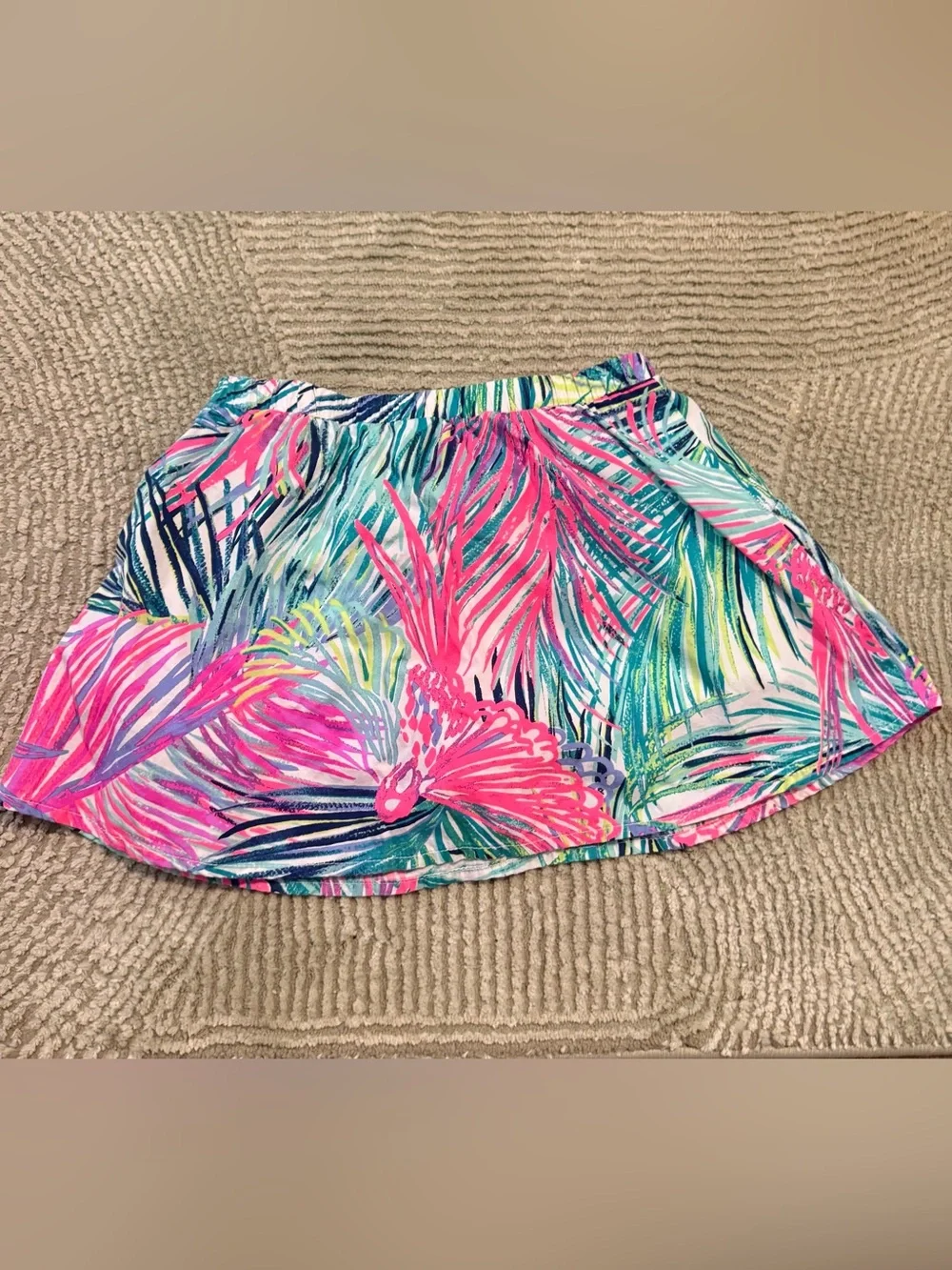 Lilly Pulitzer Girls Sam Skort Scarlet Macaw Sz L
